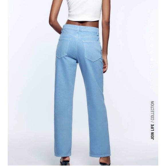 Zara High Rise Straight Leg Jeans - Picture 5 of 9